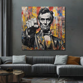 Immagine ABRAHAM LINCOLN - Il potere della storia | 100% originale dipinto ad acrilico